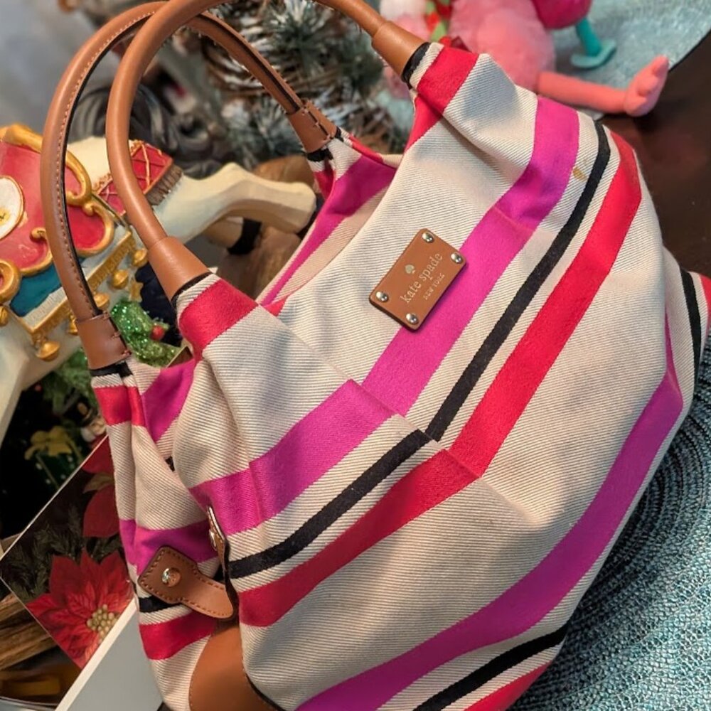 O1 KATE SPADE Oak Island Striped Tote - Picture 3 of 12